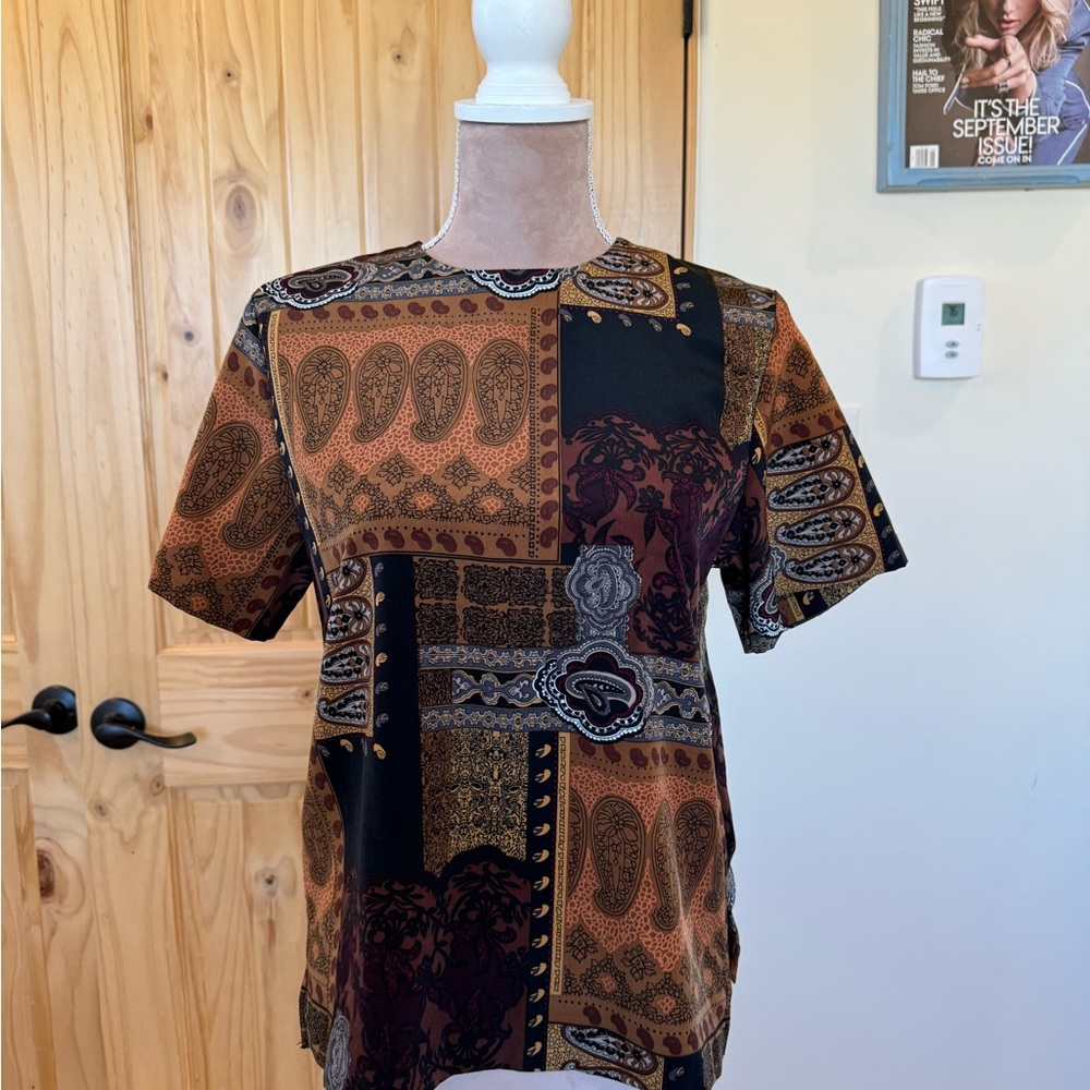 Vintage Paisley Patchwork T-Shirt